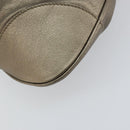 Salvatore Ferragamo Gancini Hand Bag Leather Silver Auth 156816-13