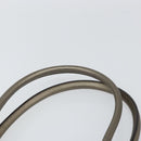 Salvatore Ferragamo Gancini Hand Bag Leather Silver Auth 156816-8