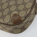 GUCCI GG Supreme Web Sherry Line Bag PVC Beige Gold 89 02 066 Auth 156823-12