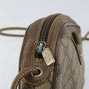 GUCCI GG Supreme Web Sherry Line Bag PVC Beige Gold 89 02 066 Auth 156823-15