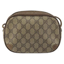 GUCCI GG Supreme Web Sherry Line Bag PVC Beige Gold 89 02 066 Auth 156823-3
