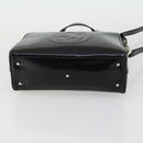 GUCCI Soho Hand Bag Enamel 2way Black Silver 000 1274 0505 Auth 156826-5