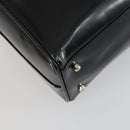 GUCCI Soho Hand Bag Enamel 2way Black Silver 000 1274 0505 Auth 156826-9