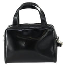 GUCCI Soho Hand Bag Enamel 2way Black Silver 000 1274 0505 Auth 156826-2