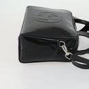 GUCCI Soho Hand Bag Enamel 2way Black Silver 000 1274 0505 Auth 156826-3
