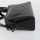 GUCCI Soho Hand Bag Enamel 2way Black Silver 000 1274 0505 Auth 156826-4