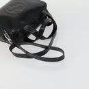 GUCCI Soho Hand Bag Enamel 2way Black Silver 000 1274 0505 Auth 156826-7