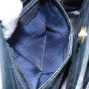 GUCCI Bamboo Hand Bag Leather Gold Navy 000 1364 0316 Auth 156828-18