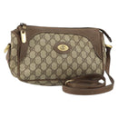 GUCCI GG Supreme Web Sherry Line Bag PVC Beige Gold 001 37 0443 Auth 156829-1
