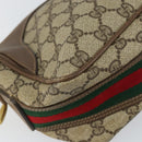 GUCCI GG Supreme Web Sherry Line Bag PVC Beige Gold 001 37 0443 Auth 156829-12