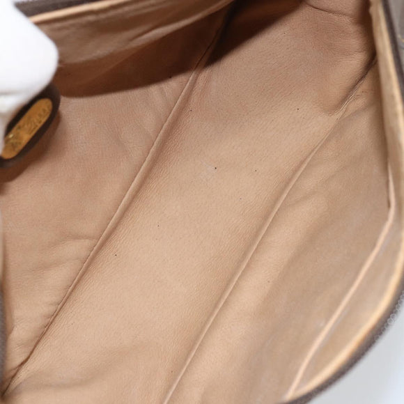 GUCCI GG Supreme Web Sherry Line Bag PVC Beige Gold 001 37 0443 Auth 156829