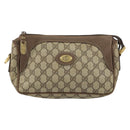 GUCCI GG Supreme Web Sherry Line Bag PVC Beige Gold 001 37 0443 Auth 156829-2