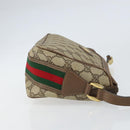 GUCCI GG Supreme Web Sherry Line Bag PVC Beige Gold 001 37 0443 Auth 156829-4