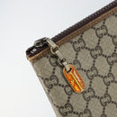 GUCCI GG Plus Supreme Clutch Bag PVC Beige Auth 156830-12