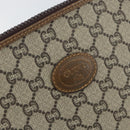GUCCI GG Plus Supreme Clutch Bag PVC Beige Auth 156830-13