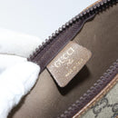 GUCCI GG Plus Supreme Clutch Bag PVC Beige Auth 156830-14