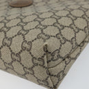 GUCCI GG Plus Supreme Clutch Bag PVC Beige Auth 156830-8