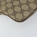 GUCCI GG Supreme Web Sherry Line Bag PVC Beige Gold 904 02 047 Auth 156831-11