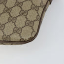 GUCCI GG Supreme Web Sherry Line Bag PVC Beige Gold 904 02 047 Auth 156831-12