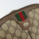 GUCCI GG Supreme Web Sherry Line Bag PVC Beige Gold 904 02 047 Auth 156831-14