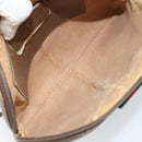 GUCCI GG Supreme Web Sherry Line Bag PVC Beige Gold 904 02 047 Auth 156831-17