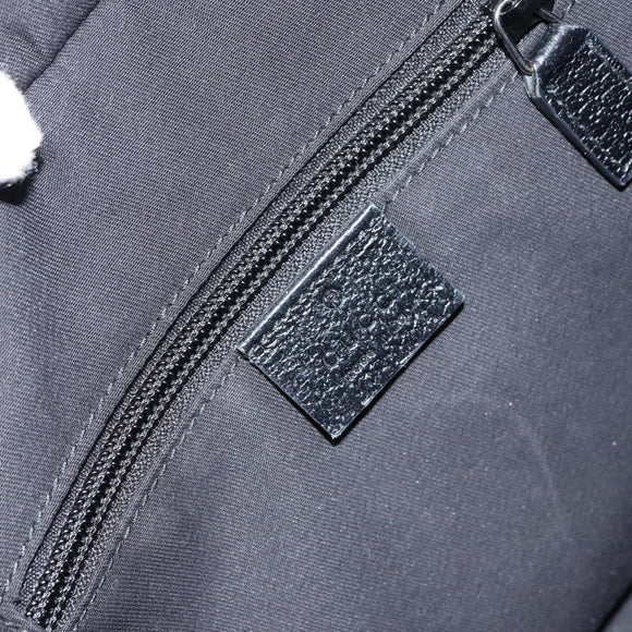 GUCCI GG Canvas Web Sherry Line Hand Bag Black Red Green Auth 156833