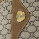 GUCCI GG Plus Supreme Web Sherry Line Tote Bag PVC Beige Red Auth 156834-18