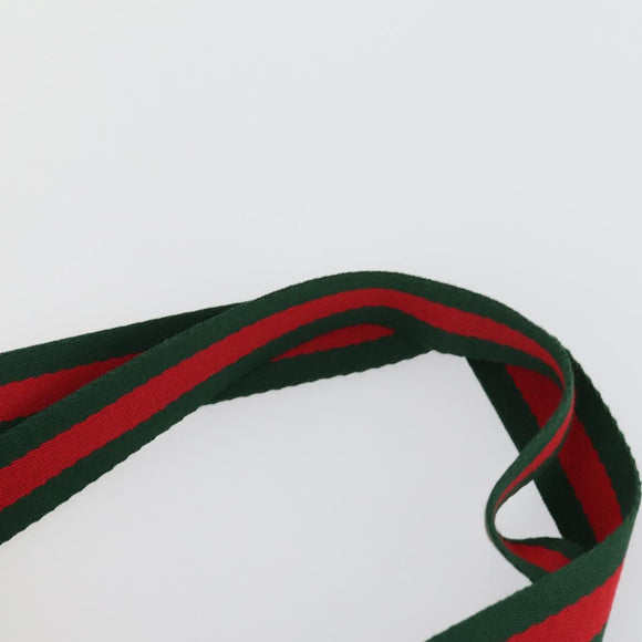 GUCCI GG Plus Supreme Web Sherry Line Tote Bag PVC Beige Red Auth 156834