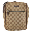 GUCCI GG Canvas Shoulder Bag Beige 03136 Auth 156837-13