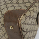 GUCCI GG Supreme Boston Bag PVC Beige Gold Auth 156838-10