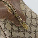 GUCCI GG Supreme Boston Bag PVC Beige Gold Auth 156838-15