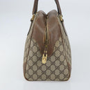 GUCCI GG Supreme Boston Bag PVC Beige Gold Auth 156838-4