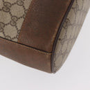 GUCCI GG Supreme Web Sherry Line Bag PVC Beige Gold 001 41 0850 Auth 156839-16