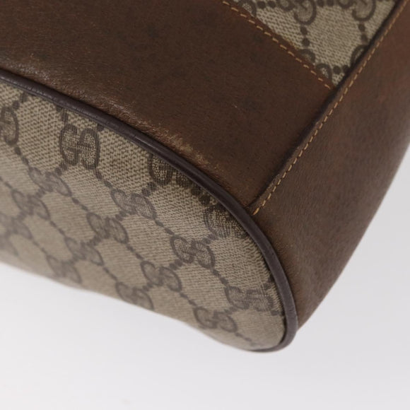 GUCCI GG Supreme Web Sherry Line Bag PVC Beige Gold 001 41 0850 Auth 156839