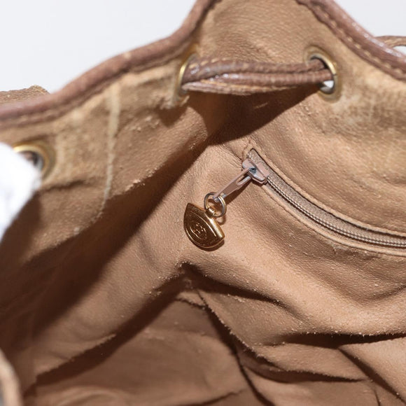 GUCCI GG Supreme Web Sherry Line Bag PVC Beige Gold 001 41 0850 Auth 156839