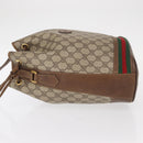 GUCCI GG Supreme Web Sherry Line Bag PVC Beige Gold 001 41 0850 Auth 156839-4