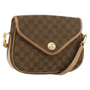 GUCCI GG Canvas Shoulder Bag Beige Gold Auth 156840-1