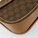 GUCCI GG Canvas Shoulder Bag Beige Gold Auth 156840-11