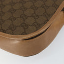 GUCCI GG Canvas Shoulder Bag Beige Gold Auth 156840-12