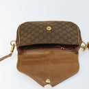 GUCCI GG Canvas Shoulder Bag Beige Gold Auth 156840-15