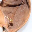 GUCCI GG Canvas Shoulder Bag Beige Gold Auth 156840-17