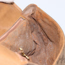 GUCCI GG Canvas Shoulder Bag Beige Gold Auth 156840-18