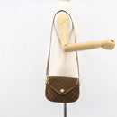 GUCCI GG Canvas Shoulder Bag Beige Gold Auth 156840-22