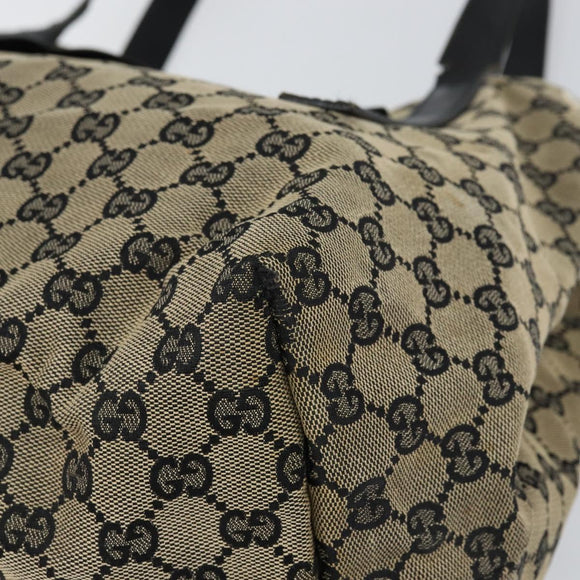 GUCCI GG Canvas Shoulder Bag Navy Gold 019 0493 1669 Auth 156841