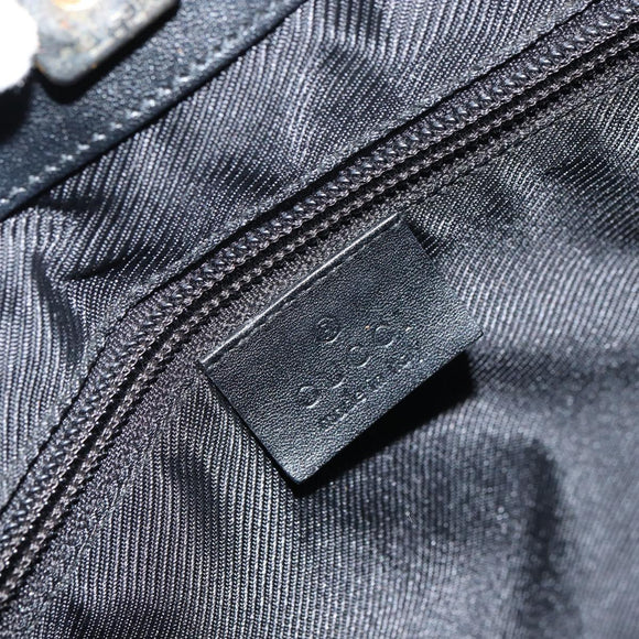 GUCCI GG Canvas Shoulder Bag Navy Gold 019 0493 1669 Auth 156841