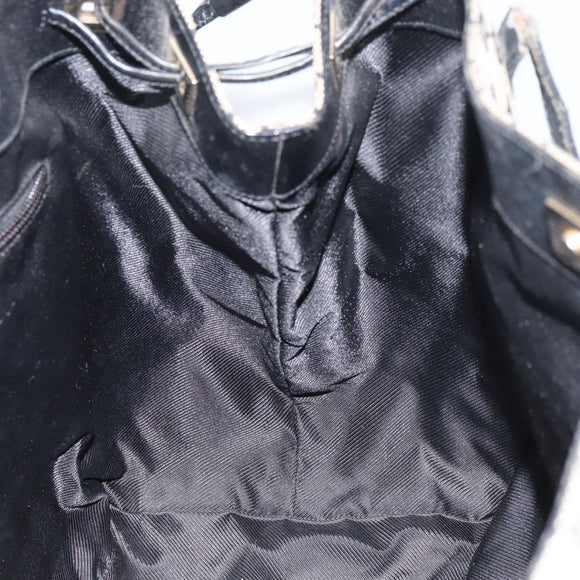 GUCCI GG Canvas Shoulder Bag Navy Gold 019 0493 1669 Auth 156841