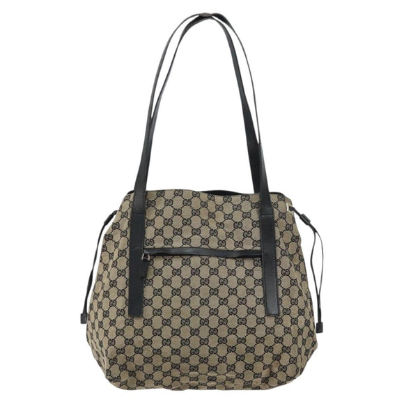 GUCCI GG Canvas Shoulder Bag Navy Gold 019 0493 1669 Auth 156841