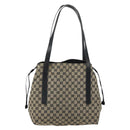 GUCCI GG Canvas Shoulder Bag Navy Gold 019 0493 1669 Auth 156841-2