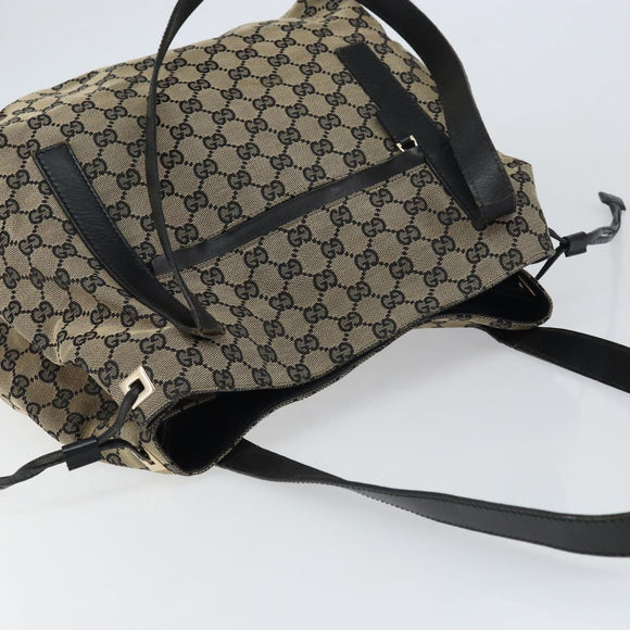 GUCCI GG Canvas Shoulder Bag Navy Gold 019 0493 1669 Auth 156841