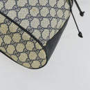 GUCCI GG Supreme Sherry Line Shoulder Bag PVC Navy Gold 41 02 034 Auth 156842-10